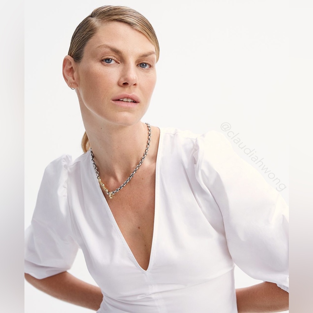 GWYN Kat Full-Sleeve Top in White